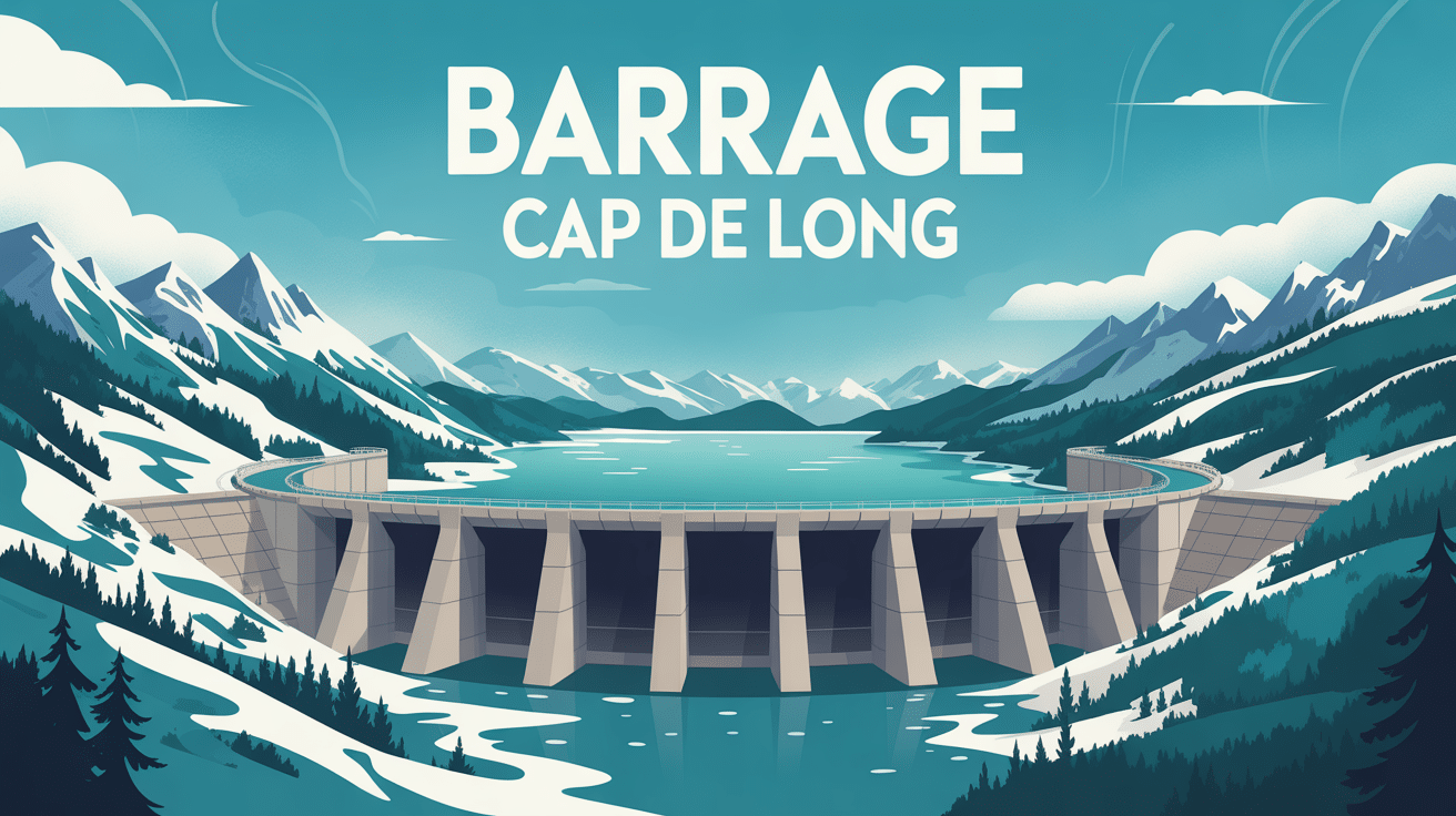 Vue panoramique du barrage Cap de Long dans les montagnes