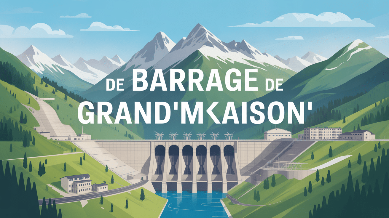 Vue panoramique du barrage de Grand Maison en montagne