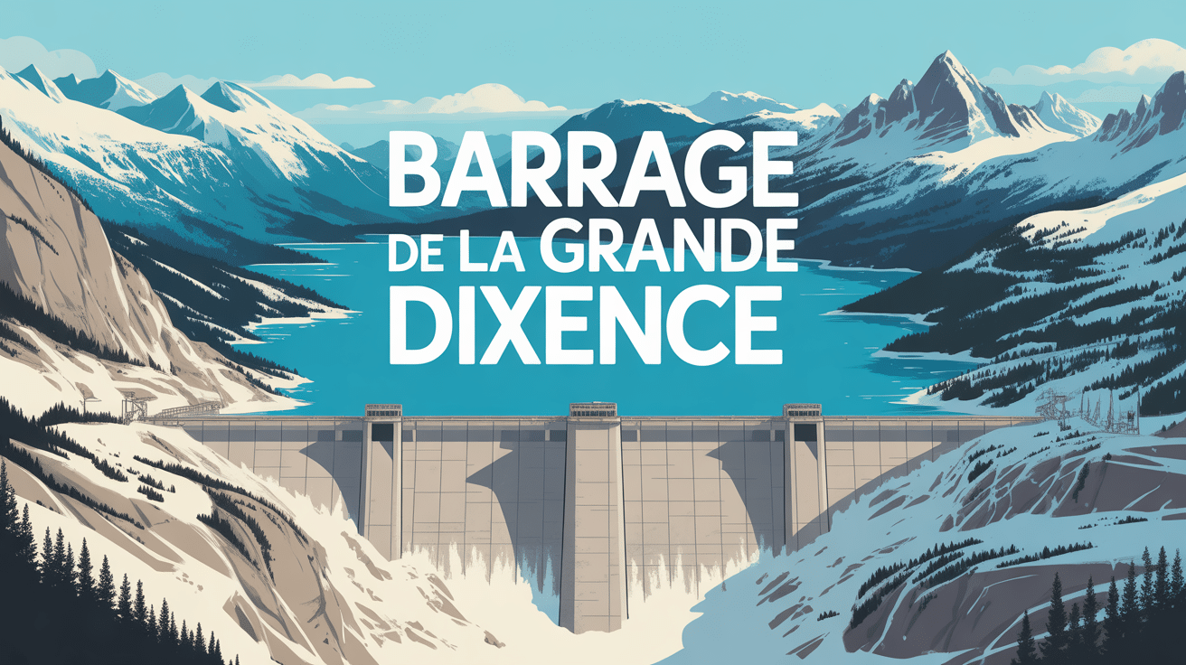 vue panoramique barrage de la grande dixence valais