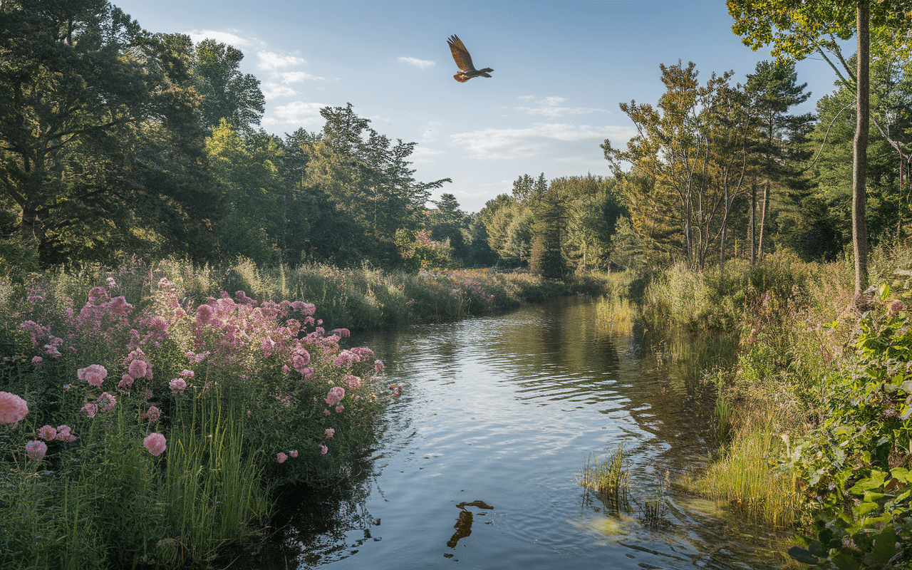 Écosystème et nature autour barrage de la Palisse