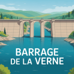 Vue panoramique du barrage de la Verne dans la forêt méditerranéenne