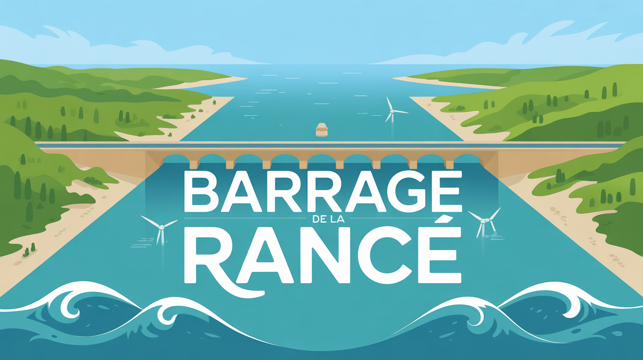 barrage de rance estuaire vue aerienne