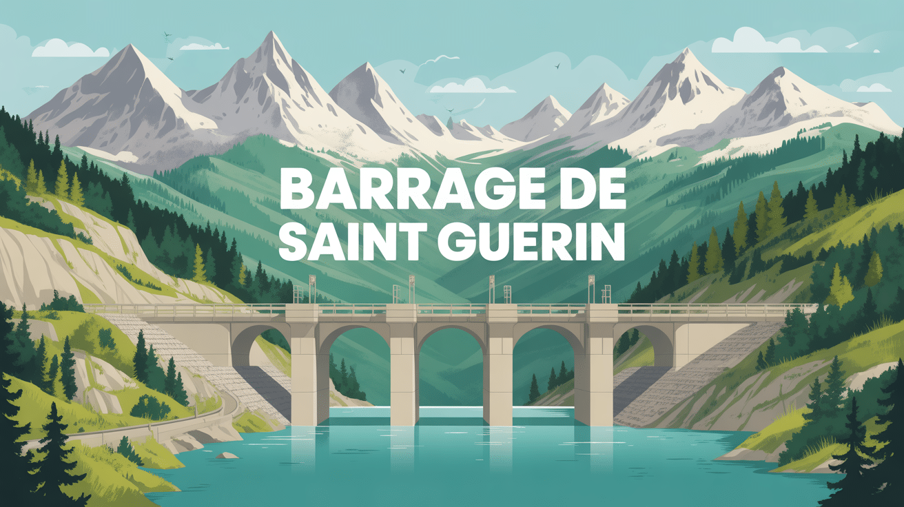 barrage de saint guérin panorama lac turquoise montagne