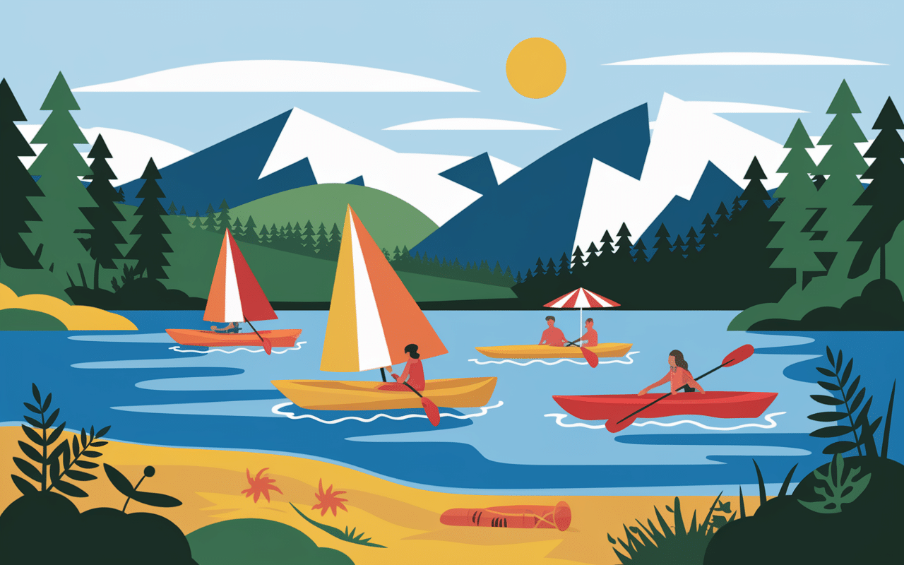 Activités nautiques sur le lac du barrage de Vouglans