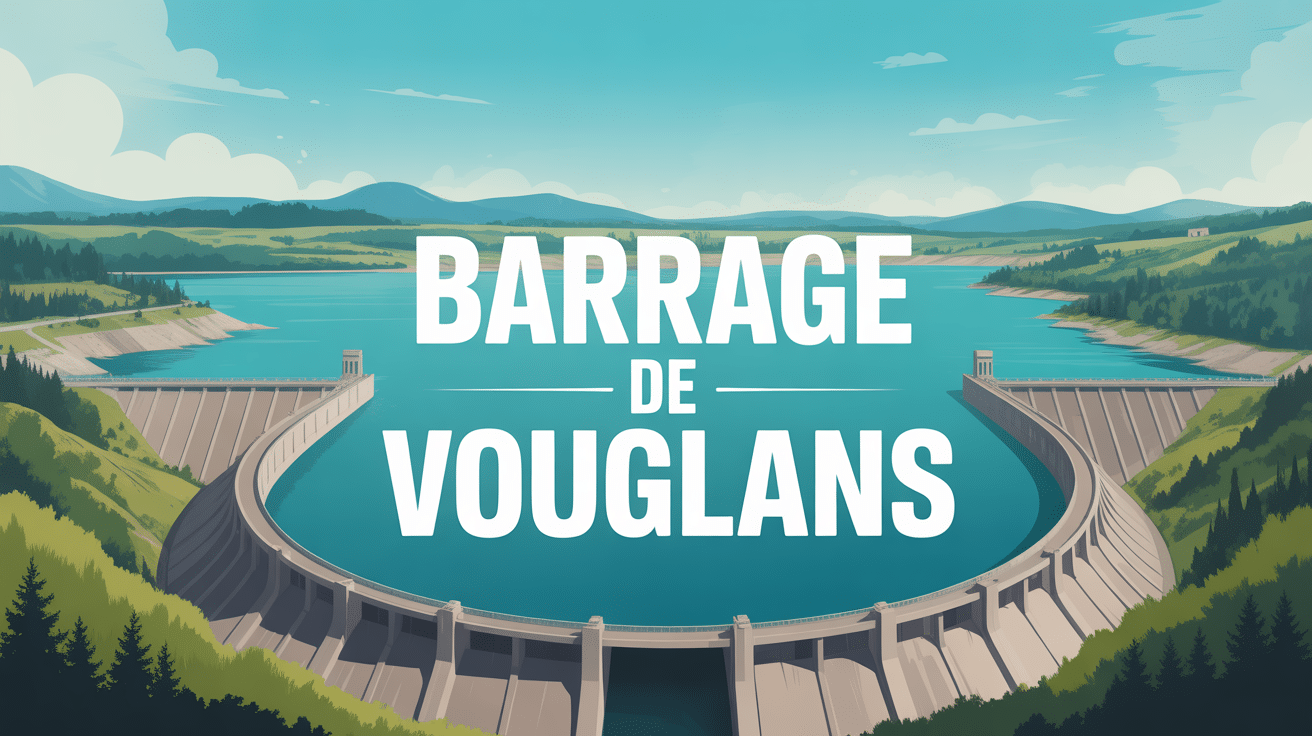 Vue du barrage de Vouglans et lac turquoise
