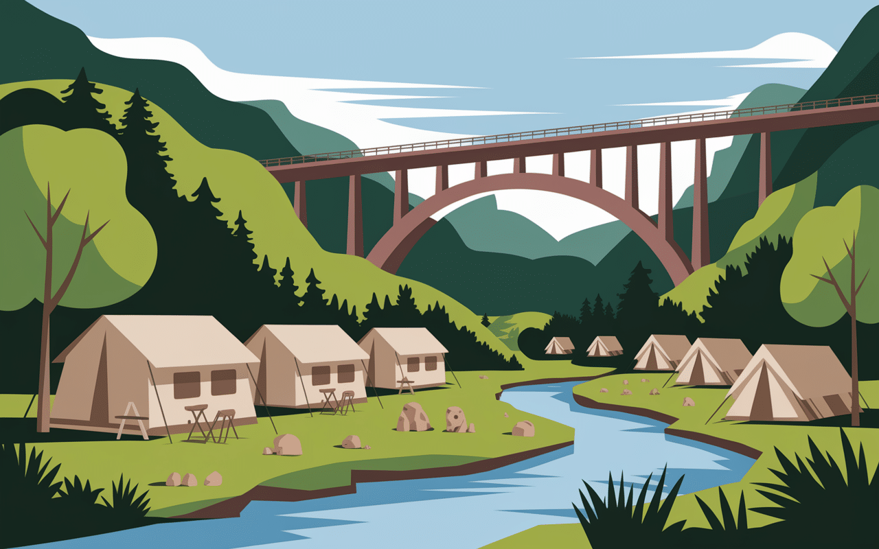Camping du viaduc des fades entre nature et authenticité