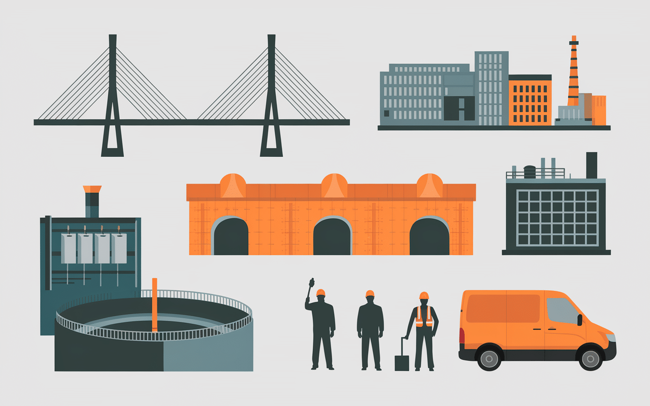 colas génie civil pont tunnel bâtiment chantier