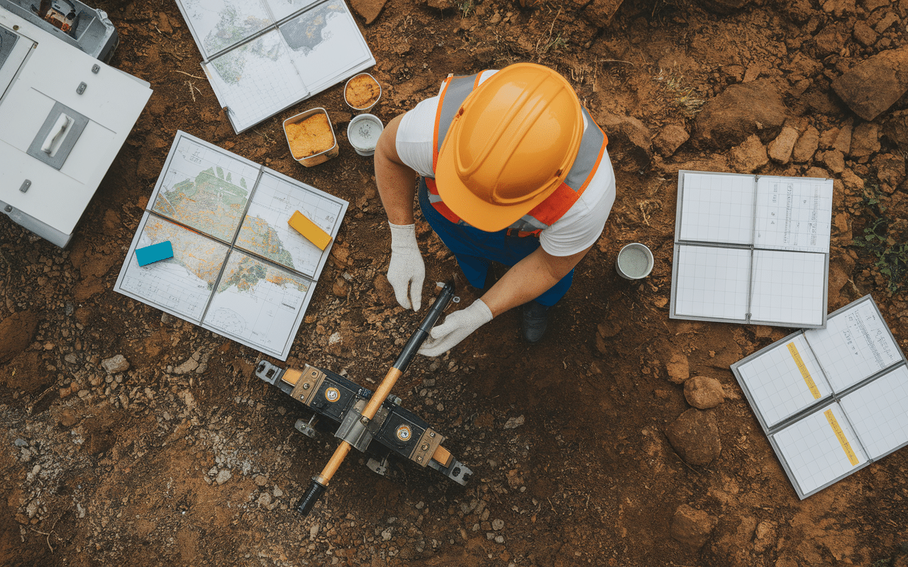 geotechnicien terrain etude de sol g1 mesure