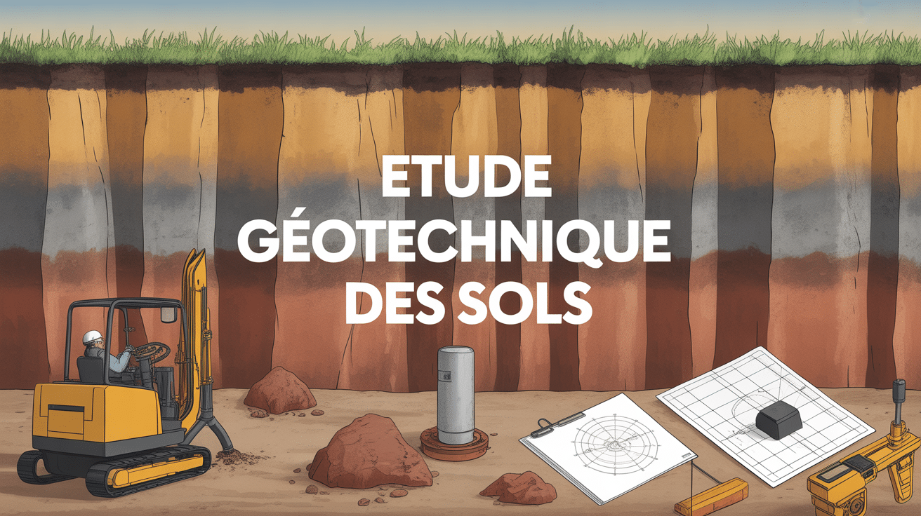 etude geotechnique des sols sur un chantier de construction avec sondage