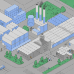 Vue aerienne l usine clermont ferrand complexe industriel moderne