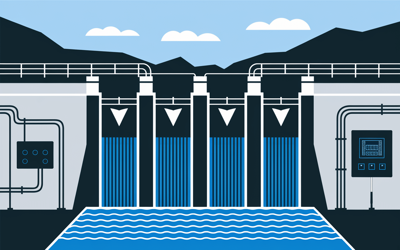Schéma technique STEP du barrage de Grand Maison