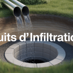 Puits d infiltration eaux pluviales vue coupe
