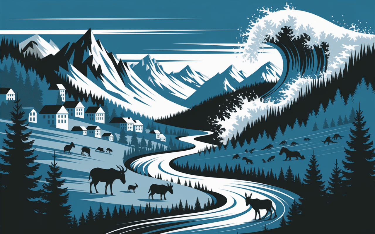 Conséquences rupture barrage Cap de Long onde de crue vallée