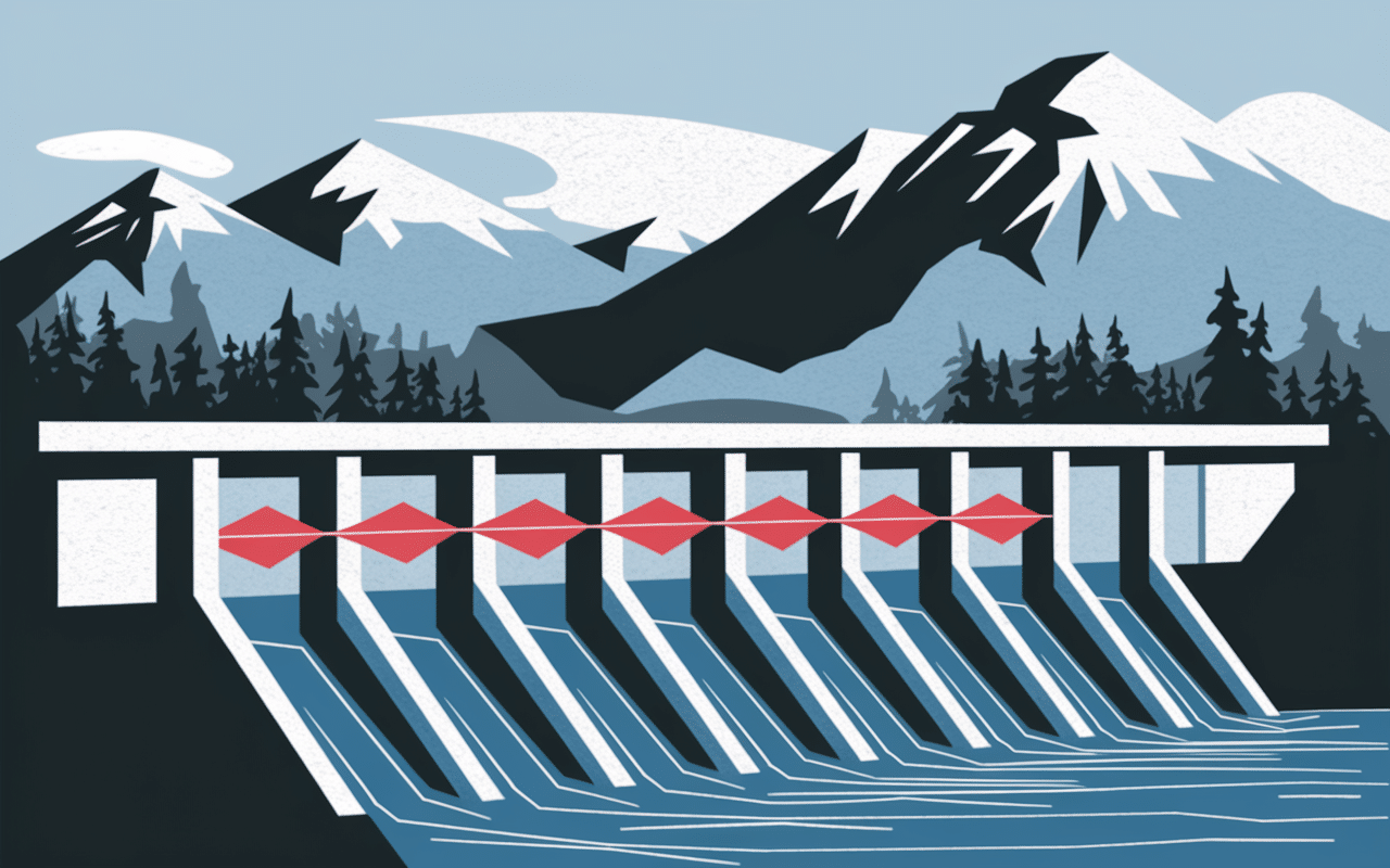 seisme barrage cap de long schema structure