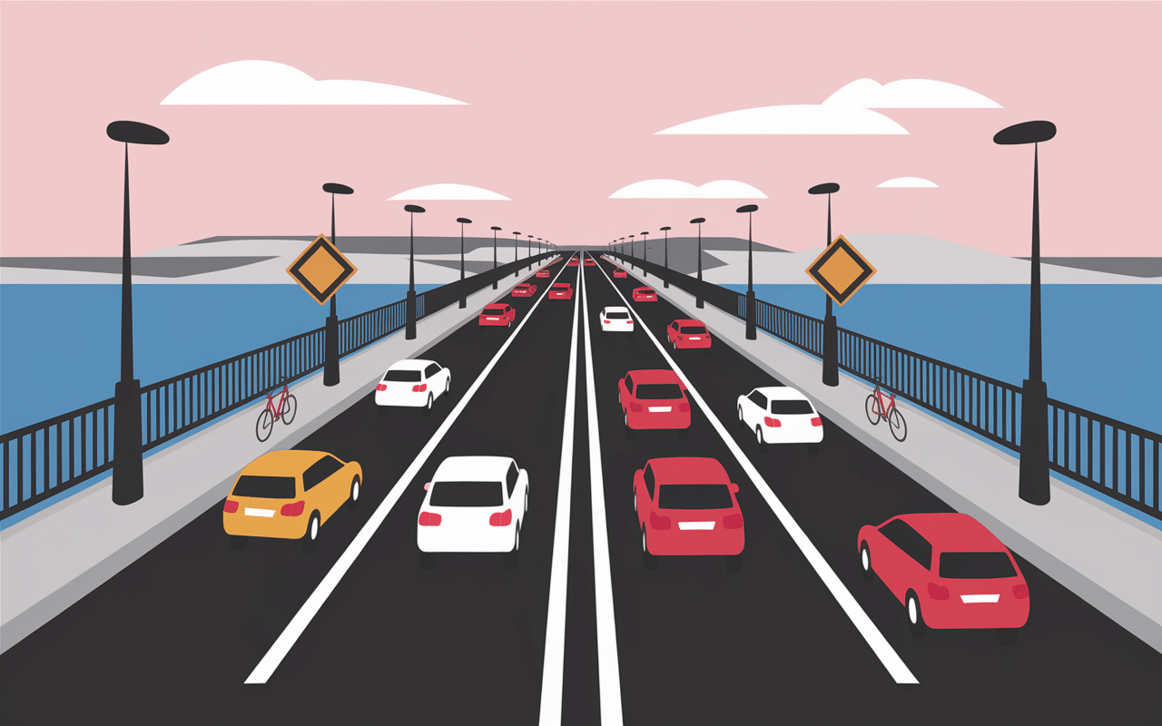 circulation facile sur le viaduc d oleron auto velo pieton