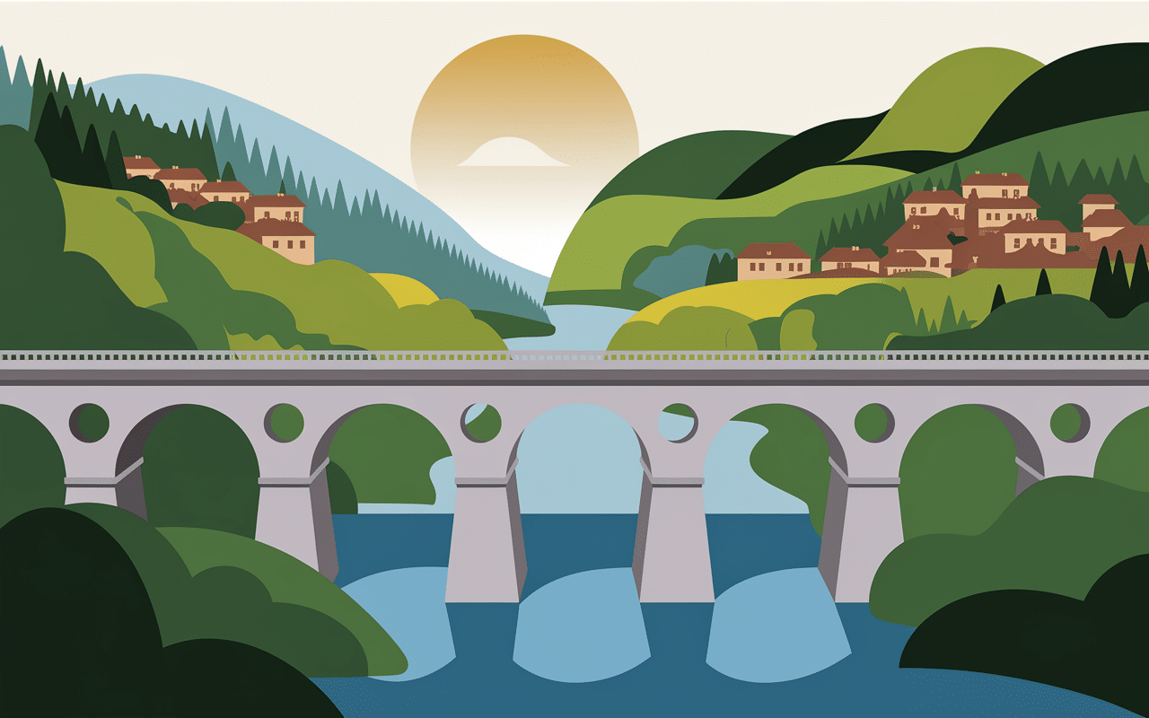 viaduc de cize arches béton vallée ain