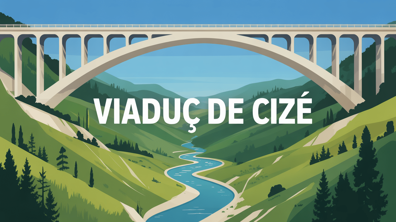 viaduc de cize pont autoroutier vue panoramique