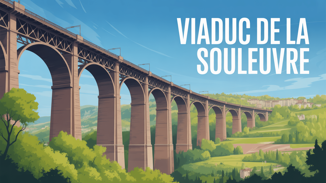 vue panoramique viaduc de la souloeuvre normandie