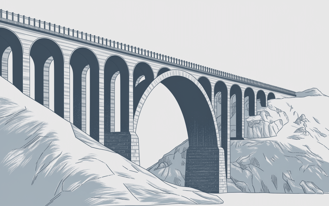 schema technique coupe viaduc de nantua pierres