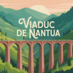 illustration panoramique viaduc de nantua pierre arches montagne
