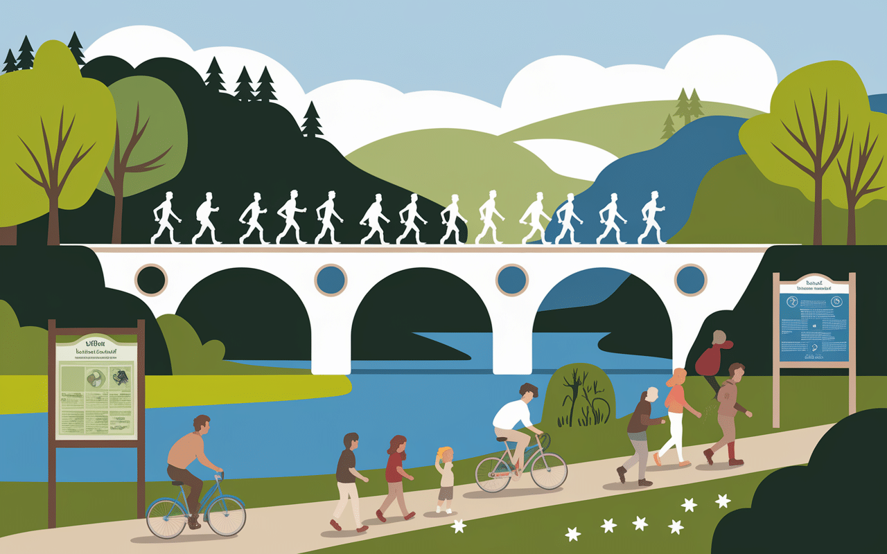 visite familiale viaduc de pelussin sentier touristique