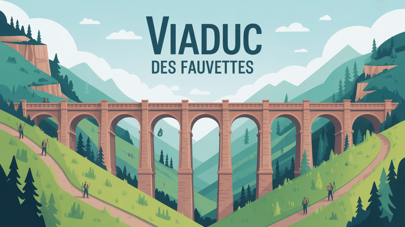 viaduc des fauvette vue générale grimpeurs sentiers