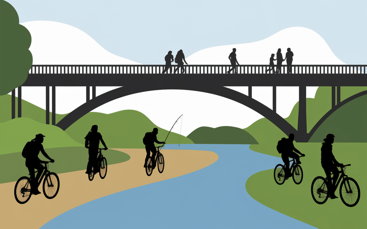 Activités loisirs autour du viaduc du Lignon et belvédère