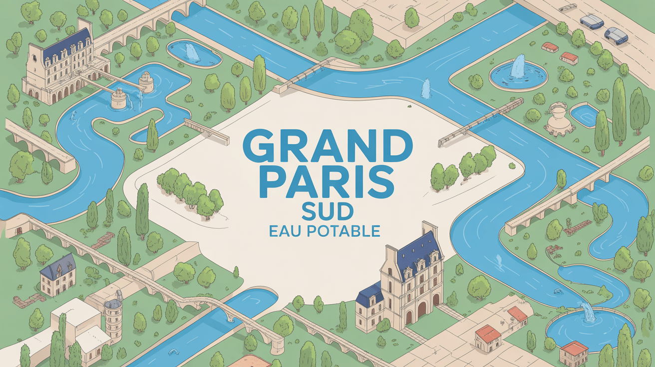 carte réseau eaux Grand Paris Sud