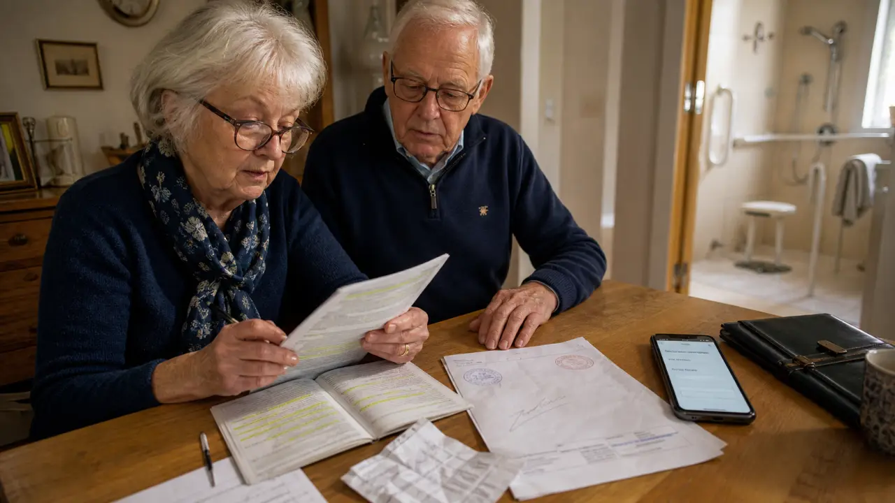 Travaux maison impots : couple senior et projet d’adaptation logement, crédit d’impôt 25 %