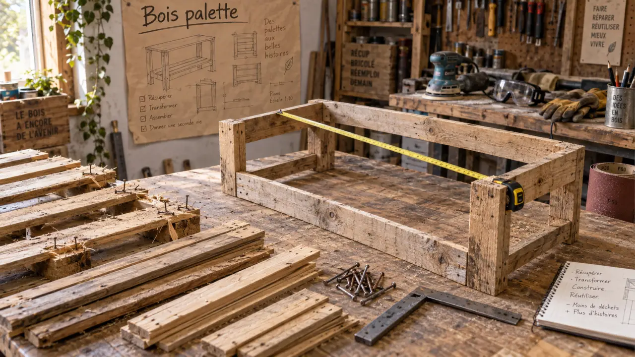 Fabriquer meuble palette : choisir le bon bois, palette démontée et outils
