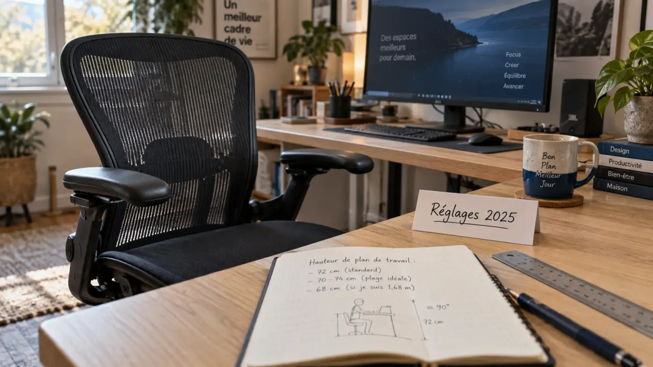 Meilleure chaise ergonomique 2025 : réglages 2025 au bureau